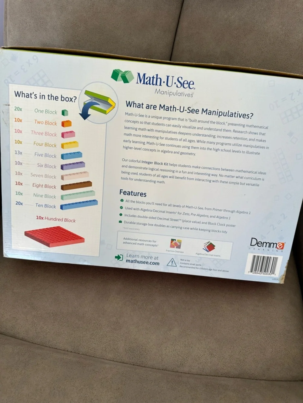 Integer Block Kit — Math u see - Manipulatives - Picture 2 of 3